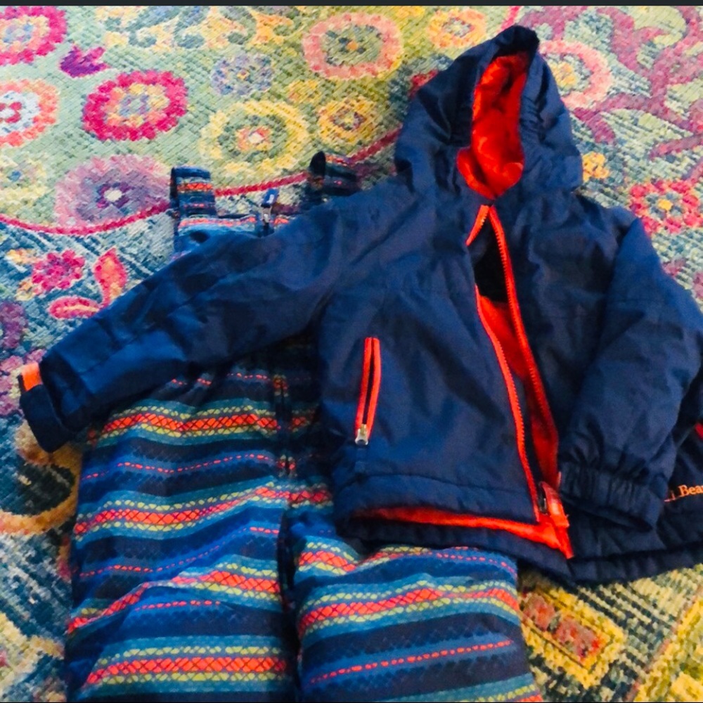 LL Bean jacket and snow pants in EUC